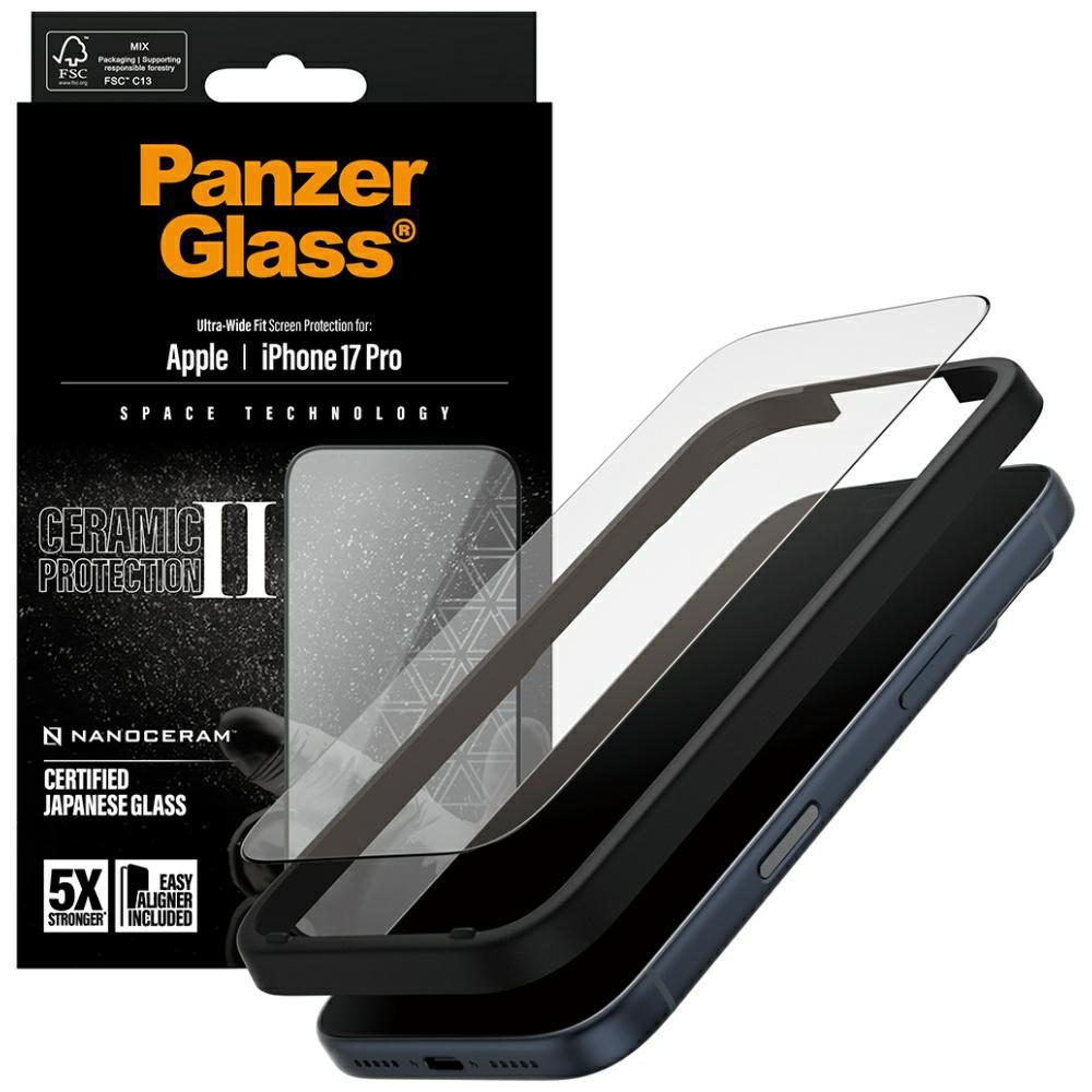 201007_4 PanzerGlass Ceramic II Ultra-Wide Fit EasyAligner for iPhone 17 Proeng