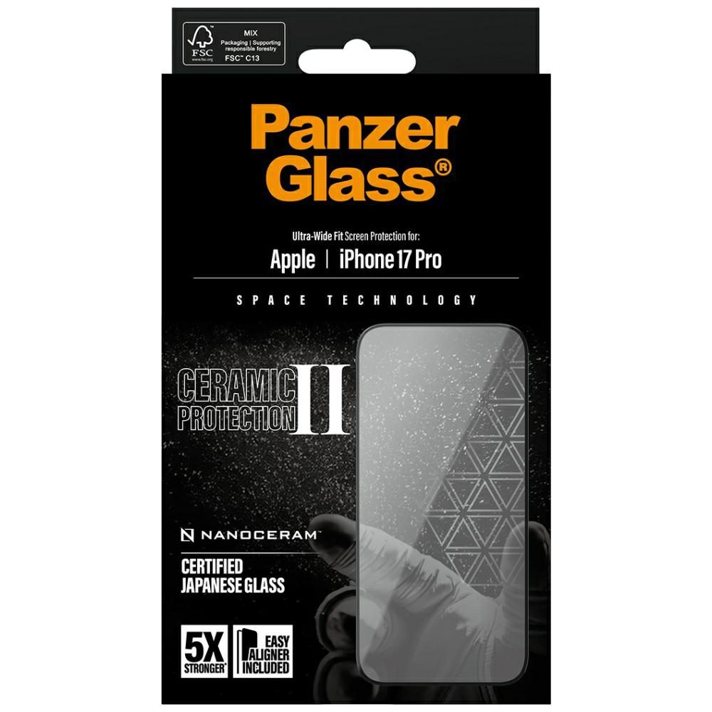 201007_5 PanzerGlass Ceramic II Ultra-Wide Fit EasyAligner for iPhone 17 Proeng