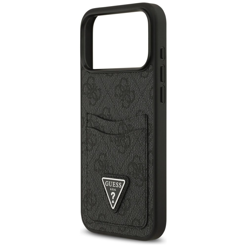 201112_6 Guess 4G nauble Card Triangle case for iPhone 17 Pro Max - blackeng