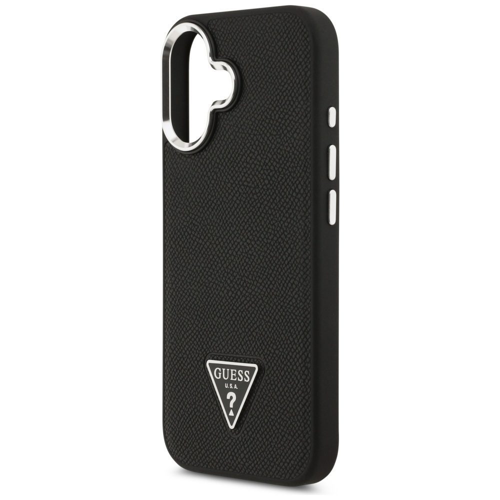 Guess Grained Triangle Logo MagSafe case for iPhone 17 - blackeng