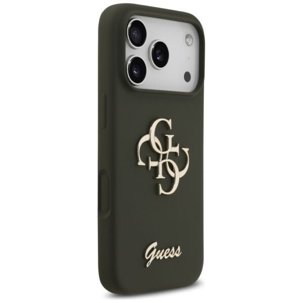Guess Silicone Big 4G Script Case for iPhone 17 Pro - Greeneng