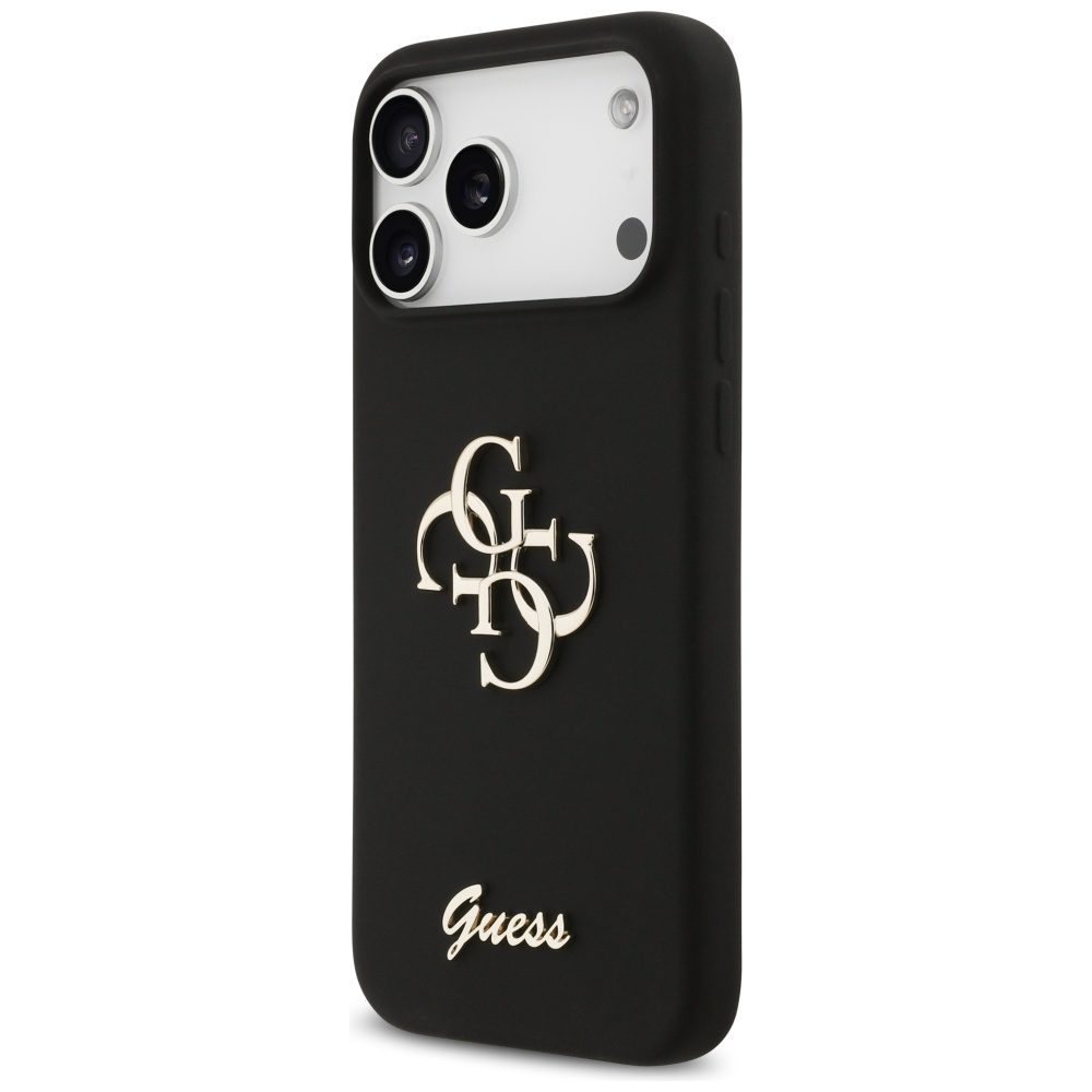Guess Silicone Big 4G Script Case for iPhone 17 Pro Max - Blackeng