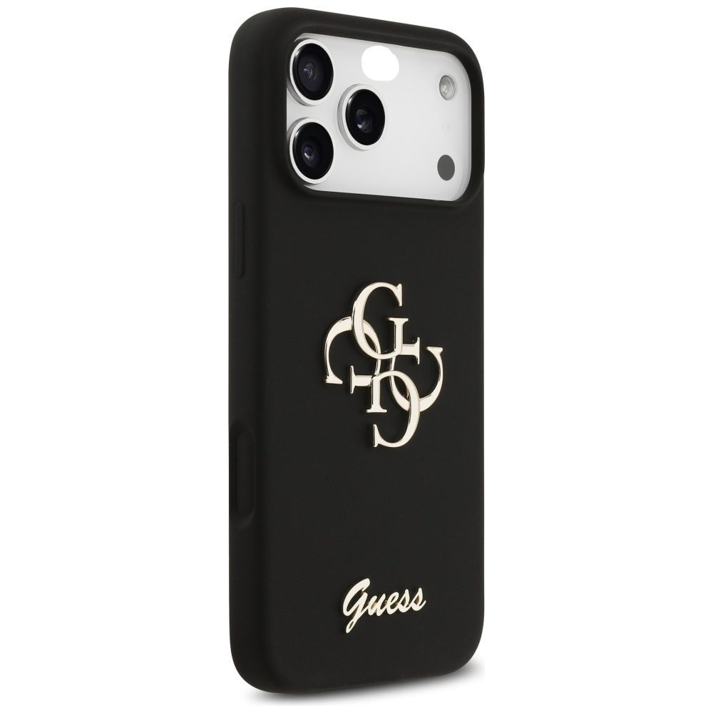 Guess Silicone Big 4G Script Case for iPhone 17 Pro Max - Blackeng