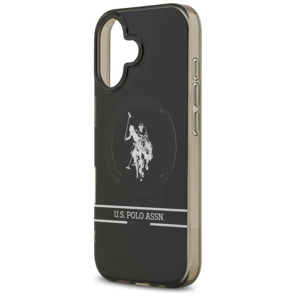 US Polo DH and Bottom Stripe Logo MagSafe iPhone 17 Case - Blackeng