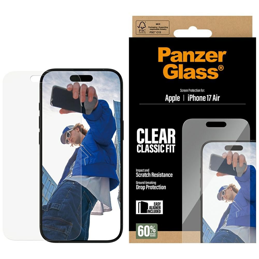 201393_1 PanzerGlass Classic Fit EasyAligner Tempered Glass for iPhone Aireng
