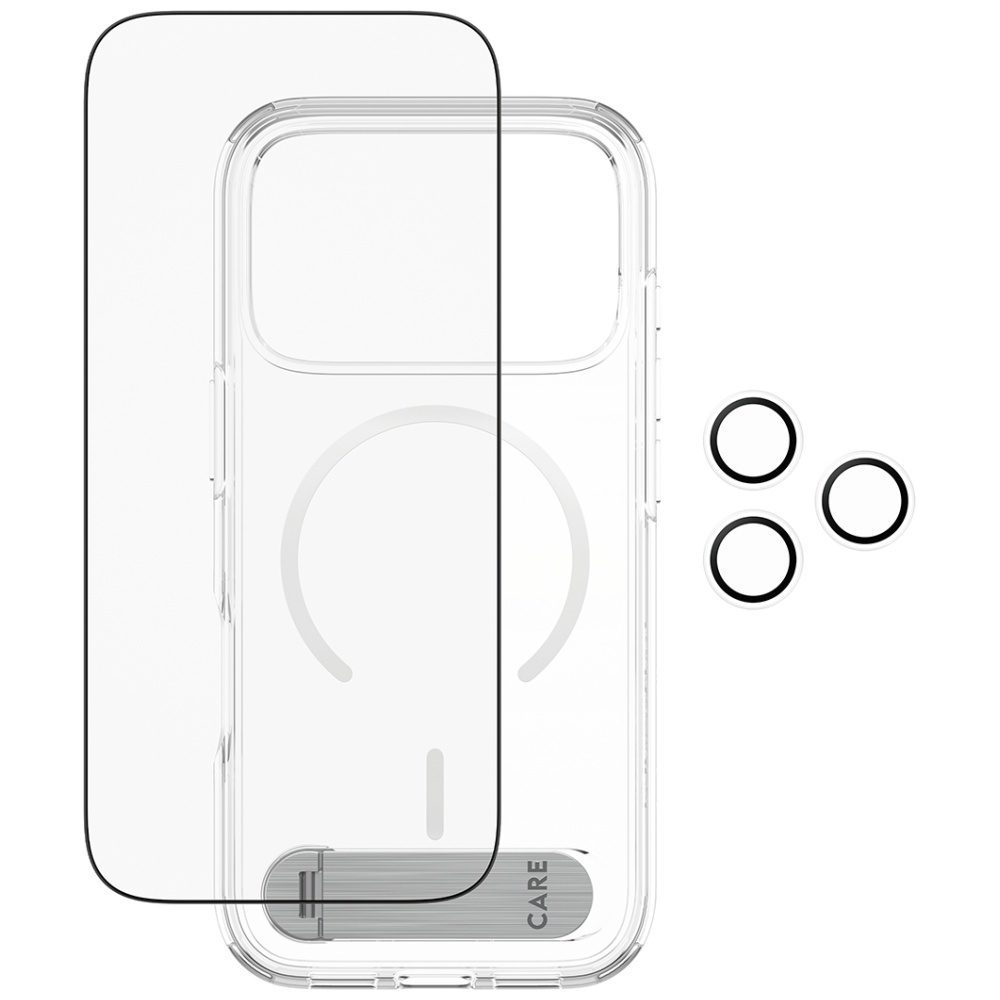 CARE by PanzerGlass Feature Kick 3in1 Case + Glass + Lens Protection Kit for iPhone 17 Proeng