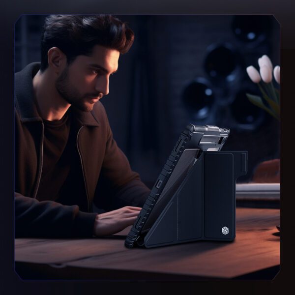 Nillkin Bumper Leather Case Pro case for Samsung Galaxy Tab S9+ - blackeng