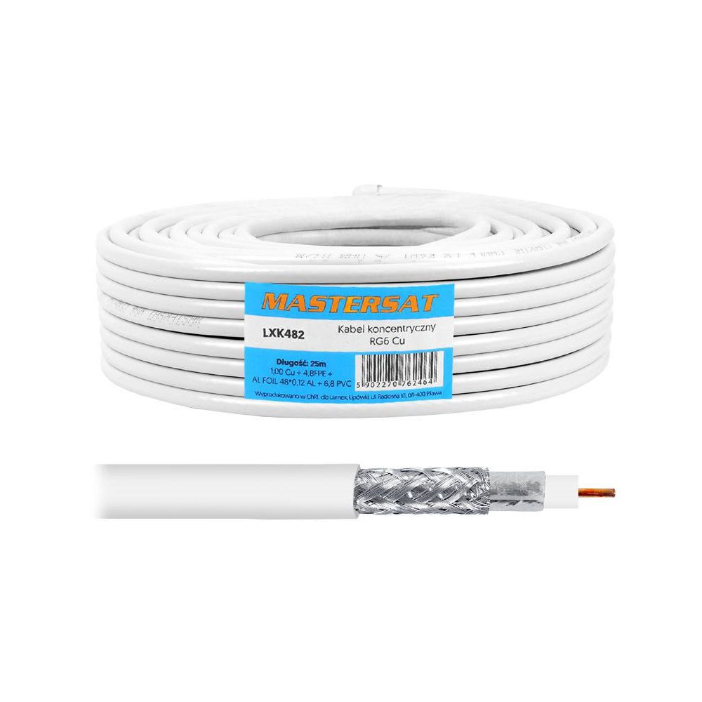 Coaxial cable 1Cu 48x0,12AL 25m
