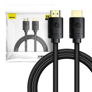 20528_11 Kabel HDMI 2.1 Baseus High Definition Series, 8K 60Hz, 3D, HDR, 48Gbps, 1m (czarny)