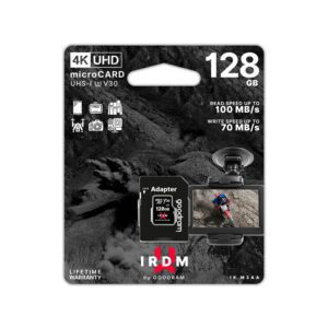 GoodRam memory card IRDM 128GB microSD UHS-I U3 V30 with adapter