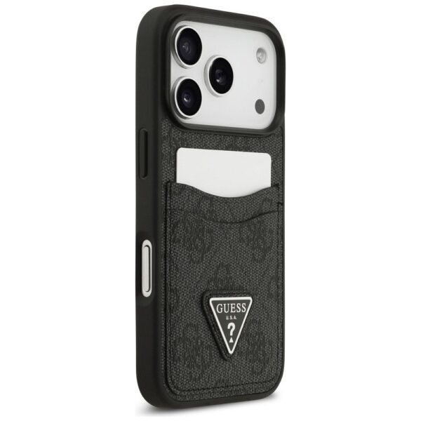 GUESS case for IPHONE 17 Pro GUHCP17LP4TPK (4G Double Card Triangle) black