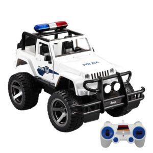 41202_5 Samochód zdalnie sterowany RC na pilota 1:12 Double Eagle (biały) Jeep (policja) E550-003