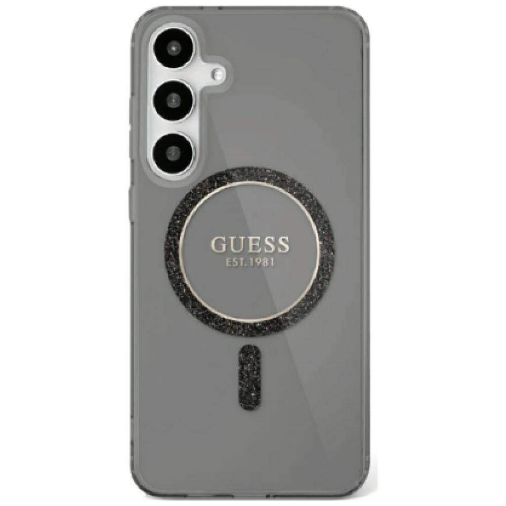 Guess HC Magnetic IML Glitter Circle case for Samsung Galaxy S25 Ultra black
