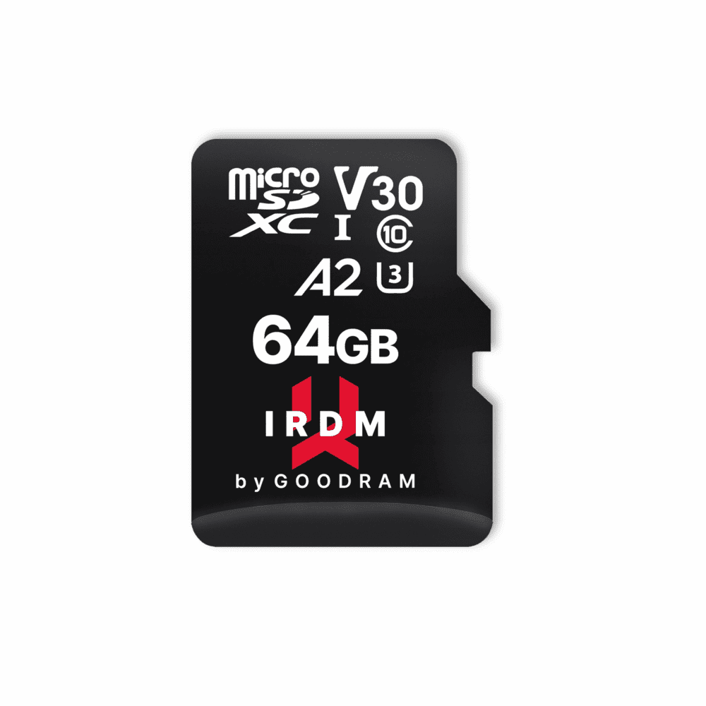 GoodRam memory card IRDM 64GB microSD UHS-I U3 A2 V30 with adapter