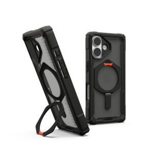 UAG Urban Armor Gear case PLASMA XTE compatible with MagSafe for IPHONE 17 black / pop orange