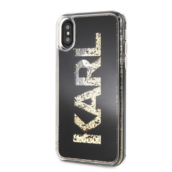 51603_2 Karl Lagerfeld Karl Logo Glitter iPhone X/Xs Case - Blackeng