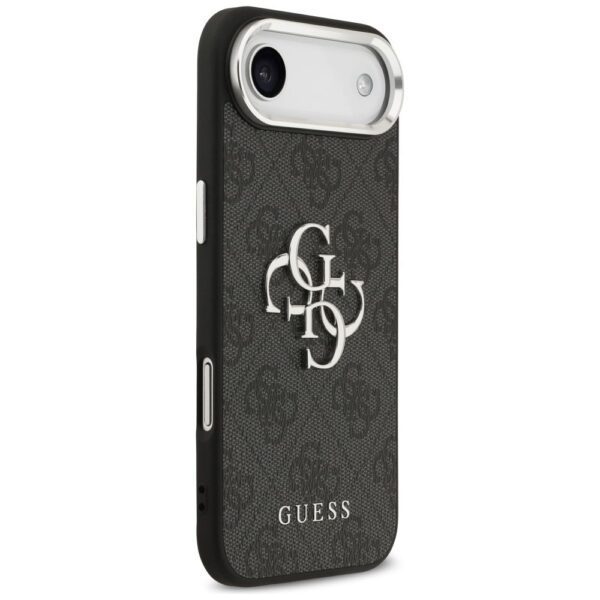GUESS case for IPHONE 17 Air GUHCP17MP4G4SMCK (4G PU Leather Case with Big 4G and Classic Logo and Silver Metal Camera Frame) black