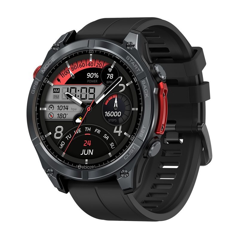53888_1 Zeblaze Stratos 4 Smartwatch (Μαύρο)