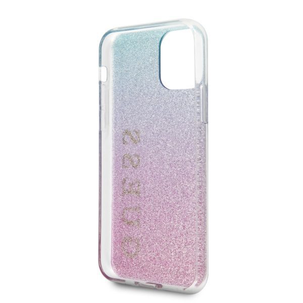 Guess GUHCN58PCUGLPBL iPhone 11 Pro rose blue/pink blue hard case Glitter Gradienteng