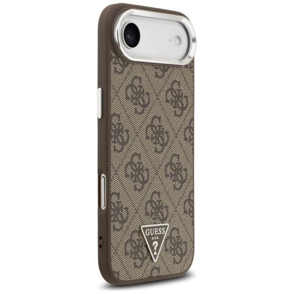 59806b919c13b8ab107fde6f97e80d4a GUESS case for IPHONE 17 Air compatible with MagSafe GUHMP17MP4TSRCMW (4G PU W/ Triangle Logo) silver brown