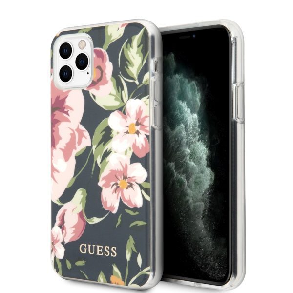 Guess GUHCN65IMLFL03 iPhone 11 Pro Max granatowy/navy N°3 Flower Collectioneng