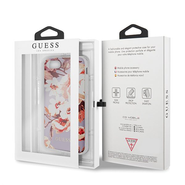 Guess GUHCI8PCUTRFL02 iPhone 7/8/SE 2020 / SE 2022 lilac/lilac N°2 Flower Collection Shinyeng