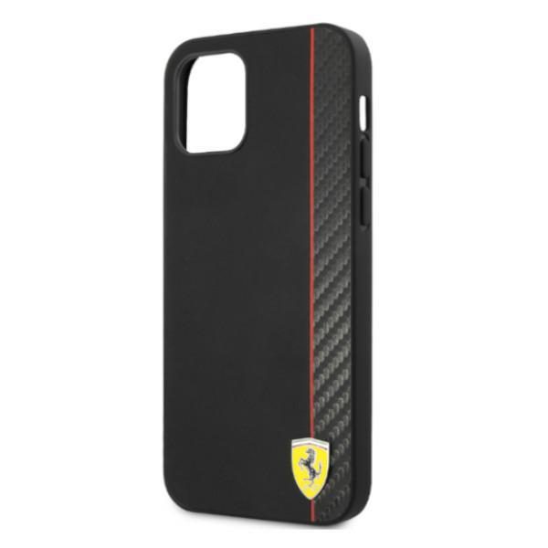 Ferrari FESAXHCP12LBK iPhone 12 Pro Max 6.7" black/black hardcase On Track Carbon Stripeeng