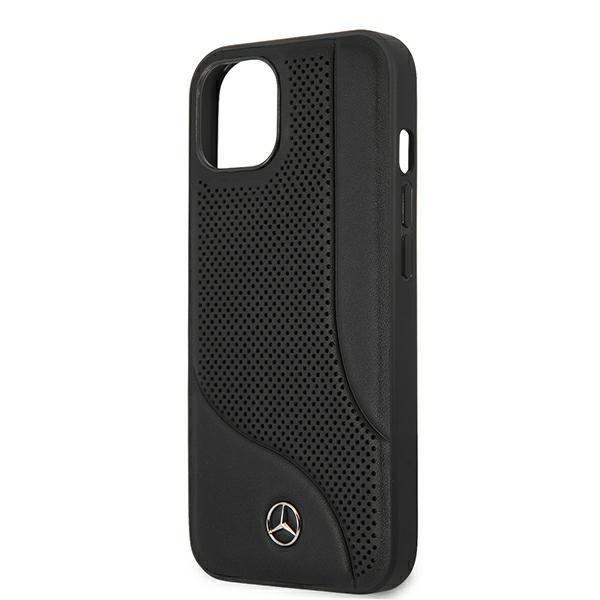 Mercedes MEHCP13SCDOBK iPhone 13 mini 5,4" czarny/black hardcase Leather Perforated Areaeng