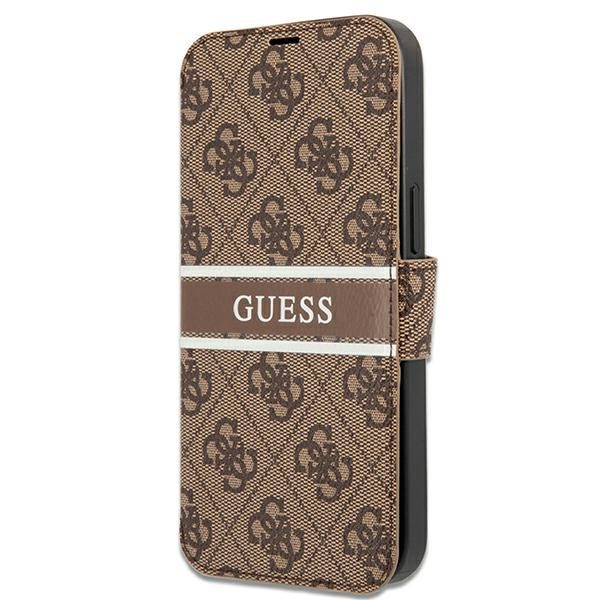 88426_1 Guess GUBKP13L4GDBR iPhone 13 Pro / 13 6.1" brown/brown book 4G Stripeeng