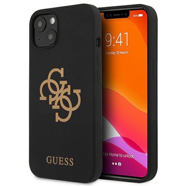 Guess GUHCP13MLS4GGBK iPhone 13 6,1" czarny/black hard case Silicone 4G Logoeng