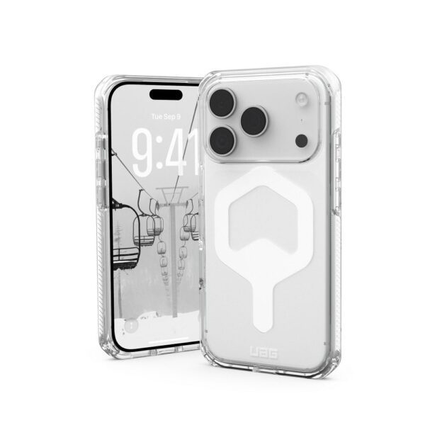88f1fae51cc3dc04bd5ffe4f9791366d UAG Urban Armor Gear case PLYO compatible with MagSafe for IPHONE 17 Pro ice / white