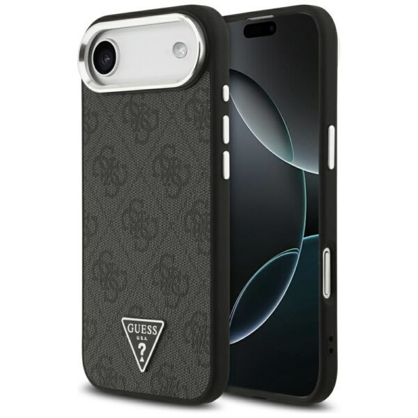 8b912664aef981697039e995dd008a03 GUESS case for IPHONE 17 Air compatible with MagSafe GUHMP17MP4TSRCMK (PU 4G W/Triangle Logo SL) black