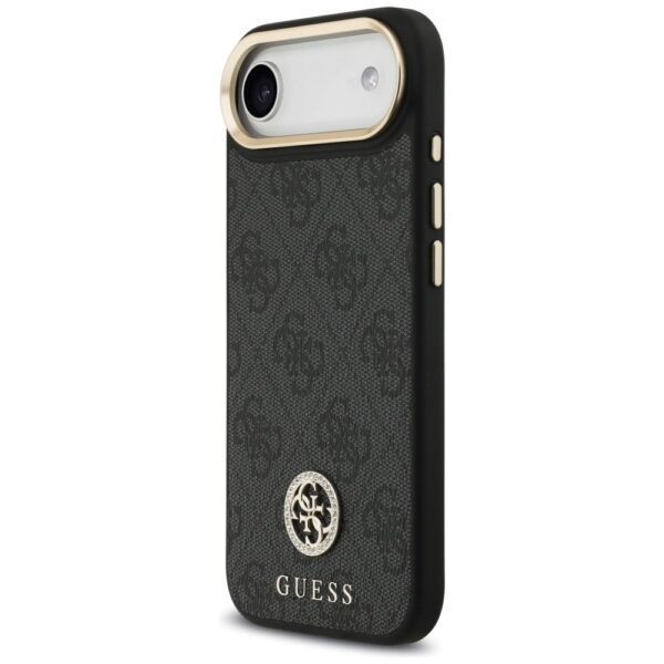 983aee316b64ddb0d69f5bc86bd10798 GUESS case for IPHONE 17 Air compatible with MagSafe GUHMP17MP4G4DCSK (PU W/ Strass Logo & Big Strap Metal Buttons) black