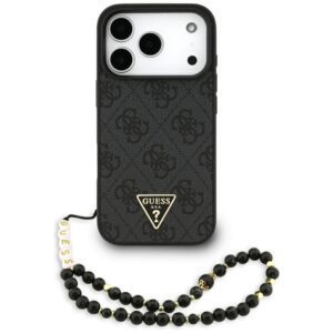 GUESS case for IPHONE 17 Pro compatible with MagSafe GUHMP17LP4TSDPPSK (4G PU W/ Strap Triangle Logo) black