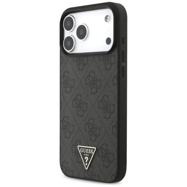 a9767fef84061237600fe9ed94d6c6de GUESS case for IPHONE 17 Pro Max compatible with MagSafe GUHMP17XP4TSDPPSK (4G PU W/ Strap Triangle Logo) black