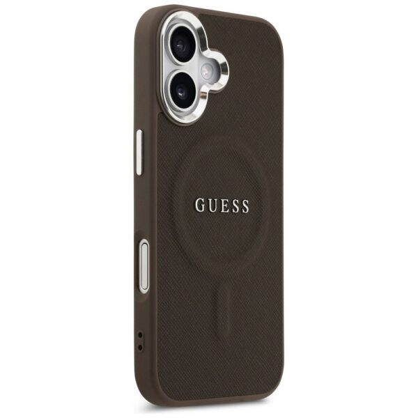 GUESS case for IPHONE 17 compatible with MagSafe GUHMP17SPSAREGSW (PU W/ Classic Logo) brown