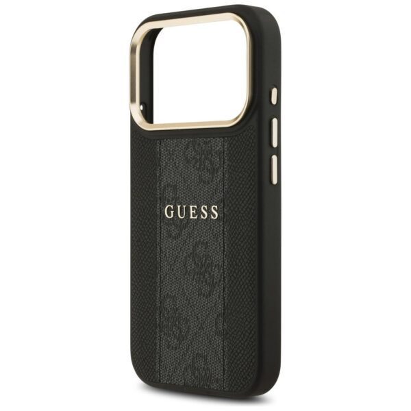 dc0fea5eb82b2c2c5be6db56abee729a GUESS case for IPHONE 17 Pro compatible with MagSafe GUHMP17LPG4SEMCK (PU W/ 4G Stripe) black