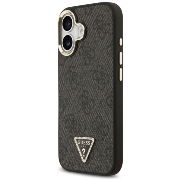 GUESS case for IPHONE 17 compatible with MagSafe GUHMP17SP4GTDGMK (4G PU W/ Triangle Logo) gold black
