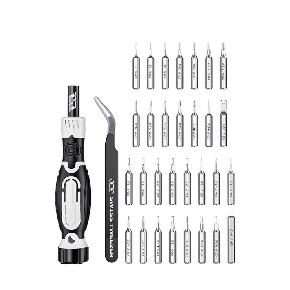e68f3220d58351d64dcb9541c1c1a1ca JAKEMY JM-8189A 32in1 Screwdriver with Precision Tweezers (Black)