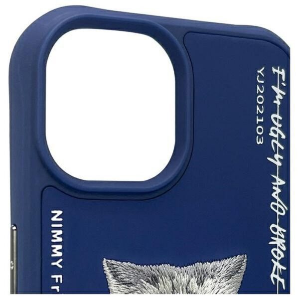fc4590fa58e79b6b3637de11bac3bfb3 NIMMY case GLASSES COOL CAT for IPHONE 15 blue