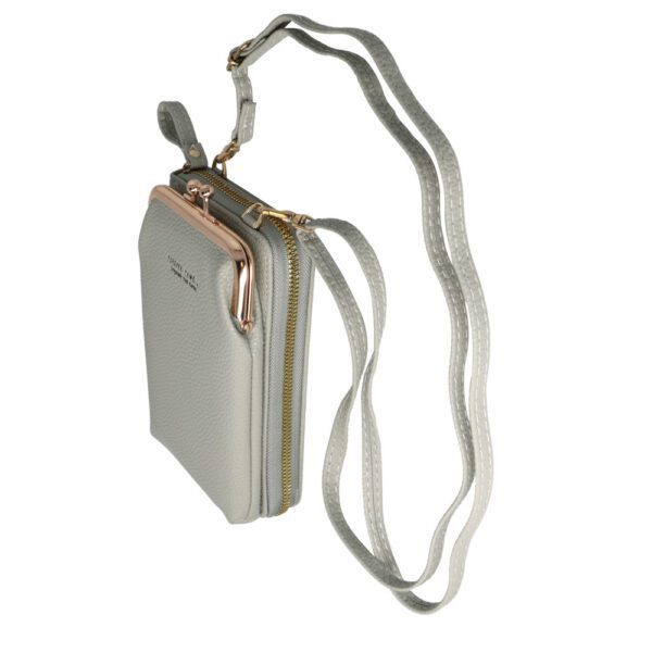 Knitted bag for phone design 2 grey