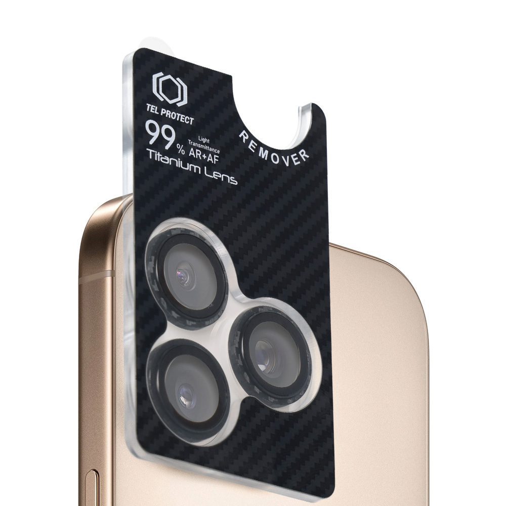 foto_add-328886 Tempered glass Tel Protect Titanium Lens 99% AR Aramid Series on camera for Iphone 16 Pro/16 Pro Max (lens 3 pcs)