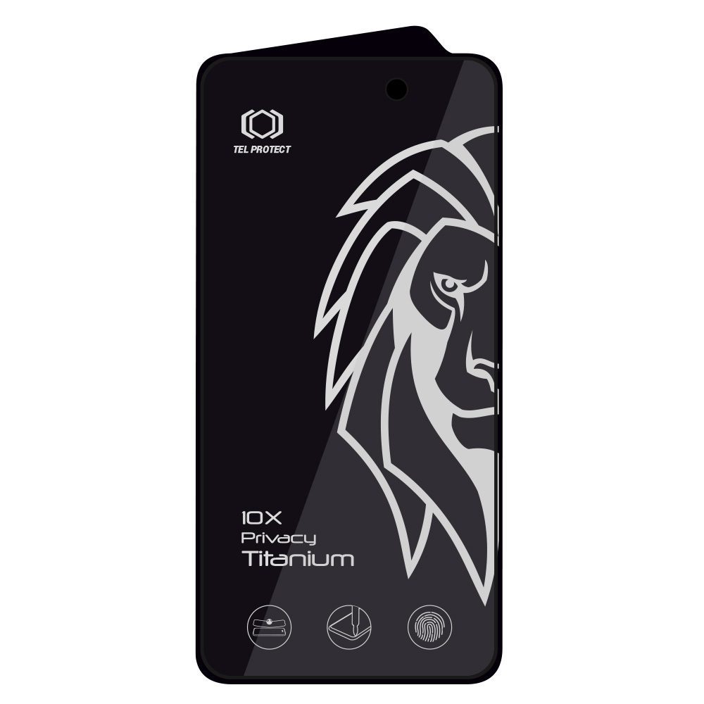 foto_add-329191 Tempered glass Tel Protect 10X Privacy Titanium for Iphone 17 Pro Max