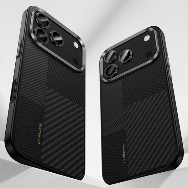 Benks Montage Magnetic Armor Pro Kevlar Case Metal Frame 600D+1500D (MA69) for Iphone 17 Pro black (Camera Control Button)