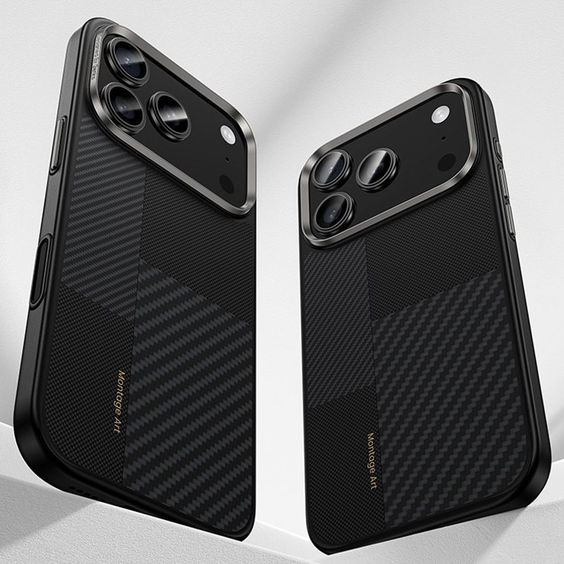 Benks Montage Magnetic Armor Pro Kevlar Case Metal Frame 600D+1500D (MA69) for Iphone 17 Pro black (Camera Control Button)