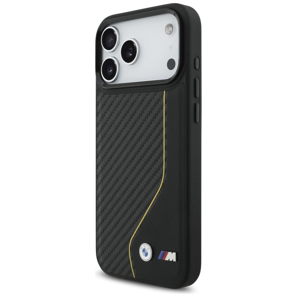 Original Case BMW M Carbon Line & Logo MagSafe for iPhone 17 Pro Max yellow