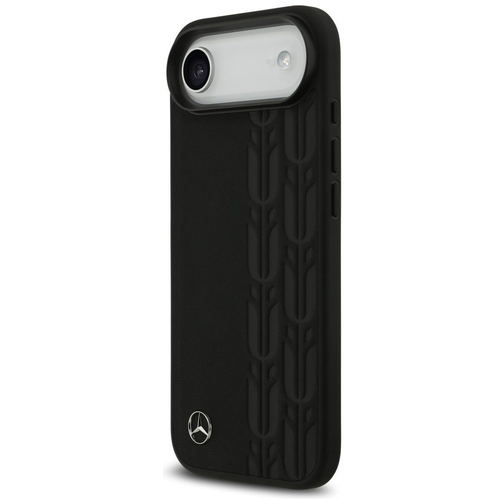 foto_add-330421 Original Case MERCEDES Leather Laurel Leaves MagSafe for Iphone 17 Air black