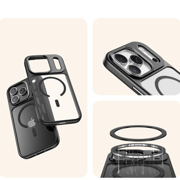 foto_add-331818 Rock Guard Lens Protection Series Magnetic Case for Iphone 17 transparent-black
