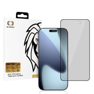 Tempered glass Tel Protect 10X Privacy Titanium for Iphone 17 Pro Max