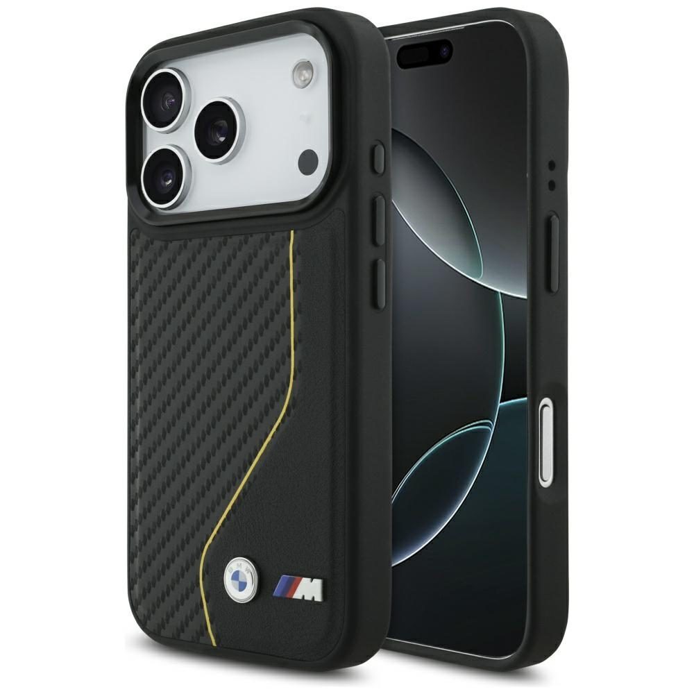 Original Case BMW M Carbon Line & Logo MagSafe for iPhone 17 Pro yellow